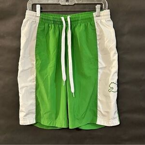 Puma Workout Training Small Green and White Athletic Shorts